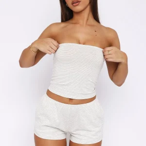 Trying To Forget Relaxed Grey Stripe Short-1