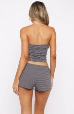 Trying To Forget Relaxed Mocha Stripe Short-3