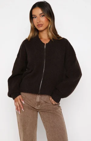 Unbreakable Bond Knit Jacket Chocolate-1