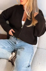 Unbreakable Bond Knit Jacket Chocolate