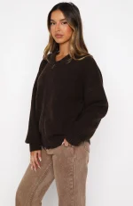 Unbreakable Bond Knit Jacket Chocolate-2
