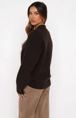 Unbreakable Bond Knit Jacket Chocolate-3
