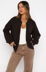 Unbreakable Bond Knit Jacket Chocolate-4