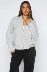 Unbreakable Bond Knit Jacket Grey Marle-1