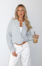 Unbreakable Bond Knit Jacket Grey Marle