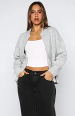 Unbreakable Bond Knit Jacket Grey Marle-4
