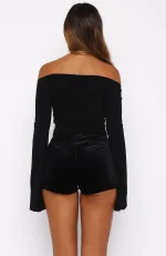 Velvet Teddy Black Short-3