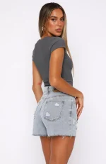Vera Denim Light Blue Short-2
