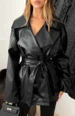 Victory Lap Pu Jacket Black