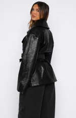 Victory Lap Pu Jacket Black-3