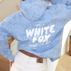 Vol. 1 Oversized Printed Hoodie Blue Bow