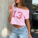 Whenever You're Ready Off Shoulder Relaxed Pink Tee-1