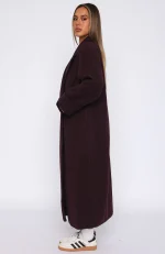Winter Holiday Oversized Coat Burgundy-2