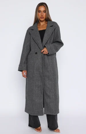 Winter Holiday Oversized Coat Charcoal-1