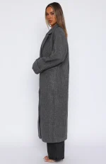Winter Holiday Oversized Coat Charcoal-2