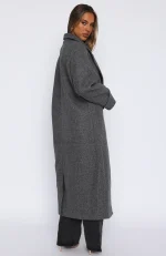 Winter Holiday Oversized Coat Charcoal-3