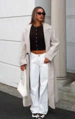 Winter Holiday Oversized Coat Oat