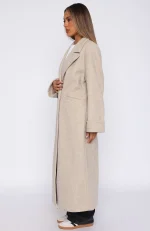 Winter Holiday Oversized Coat Oat-2