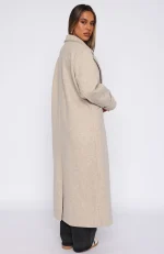 Winter Holiday Oversized Coat Oat-3