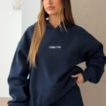 Wishing For It Oversized Hoodie Navy
