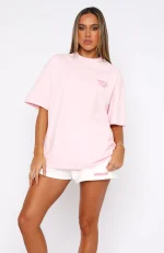 With Love Always Oversized Baby Pink Tee-1