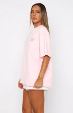 With Love Always Oversized Baby Pink Tee-2