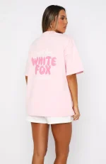 With Love Always Oversized Baby Pink Tee-3