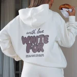 With Love Always Oversized Hoodie Cream