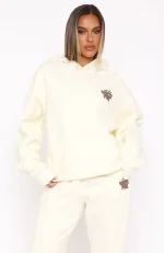 With Love Always Oversized Hoodie Cream-2