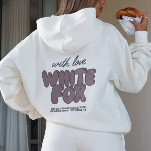 With Love Always Oversized Hoodie Cream
