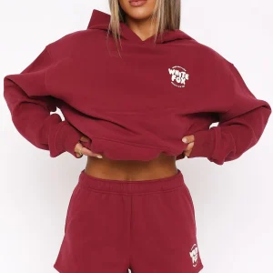 With Love For You Lounge Burgundy Short-1