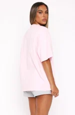 With Love In The Moment Oversized Pink Tee-3