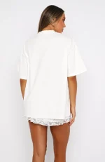 With Love In The Moment Oversized White Tee-3