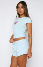 You Left Me Baby Blue Short-2