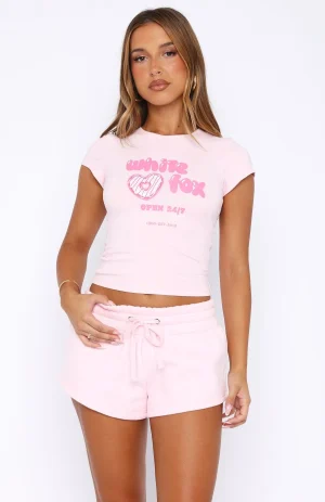 You Left Me Baby Pink Short-1