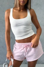 You Left Me Baby Pink Short-4
