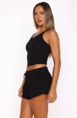 You Left Me Black Short-2